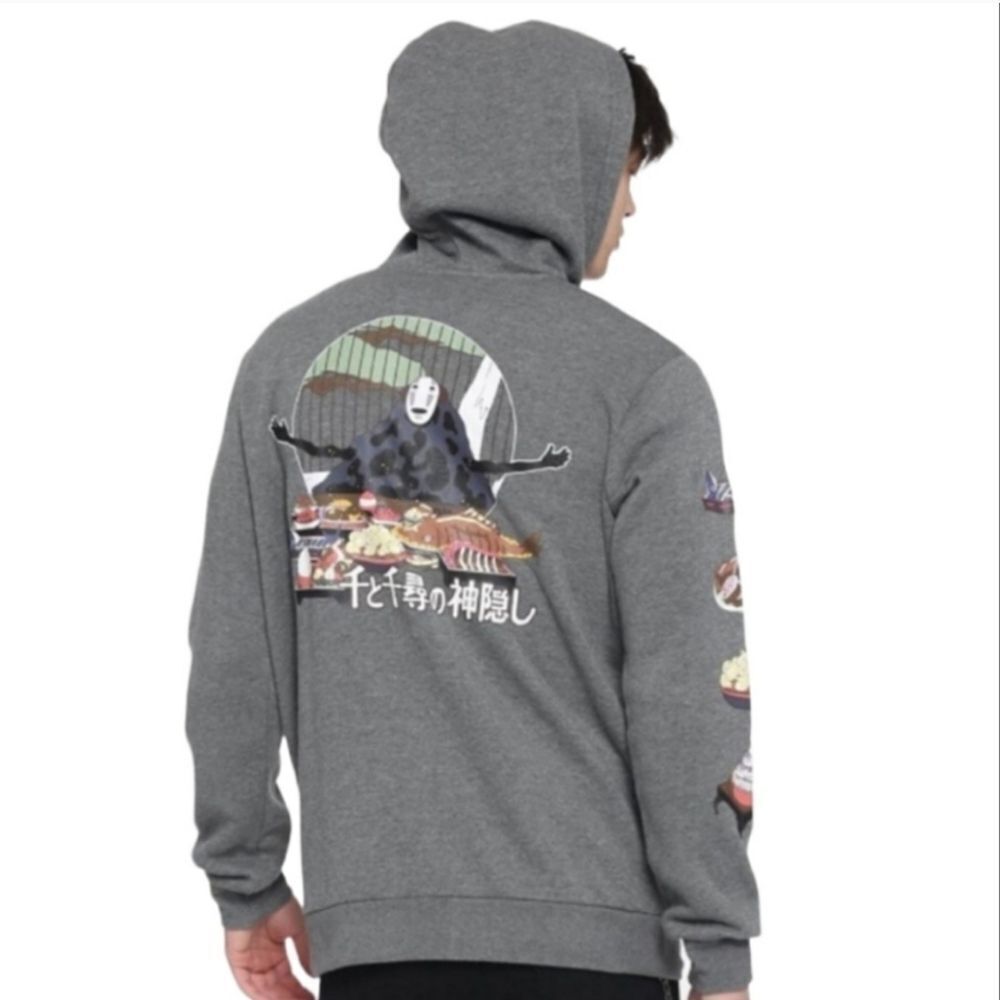 Studio Ghibli Spirited Away No-Face Food Zip Up Hoodie